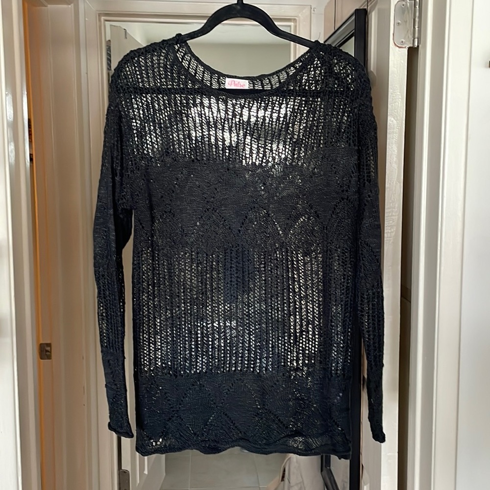Black Crochet Women’s Cover-Up